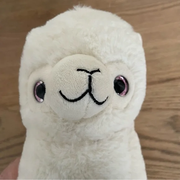 Keel Toys Alpaca Llama Soft Toy Plush Cuddly Animal White Pink Eyes Age 1+ Years - Picture 7 of 12